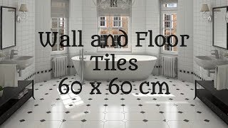 60cmx60cm Porcelain tiles collection of decoridea.co.uk first video