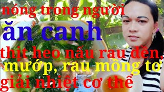 Canh Thịt Heo Nấu Mướp, Rau Mồng Tơ,Rau Dền. Giải Nhiệt Cơ Thể..Vợ Nấu Chồng Khen..