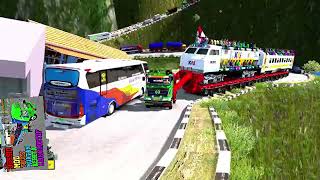 Truck Lokomotif Bawa Kereta Api Di Jalur Extrim GamePlay #4