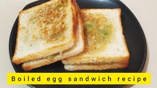 Healthy sandwich made with Boiled eggs, potatoes and green chutney | #sandwich #boiledeggs