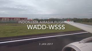 Indonesia AirAsia Airbus A320-214 Takeoff from Bali (WADD|DPS) | Dec 31, 2016