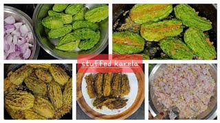 मसालेदार भरवां करेले बनाने की विधि | stuffed karela recipe | bittermelon recipe | bittergourd recipe