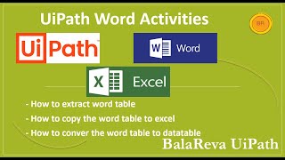 UiPath word automation | Read word table data | copy word table data to excel |