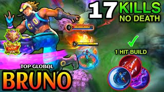 Bruno INSANE Critical Full Damage |Bruno Gameplay| |Best Build| |Top Global| By: B O O ! -MLBB