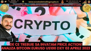 De ce trebuie să învățăm Price action! Analiză Bitcoin Eurusd DXY Us100!