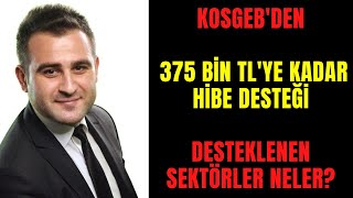 KOSGEB'DEN 375 BİN TL' YE KADAR HİBE DESTEĞİ - Hangi Sektörlere Destek Veriliyor?