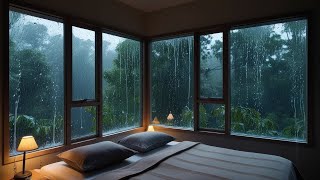 Cozy WOODEN House Atmosphere for a Peaceful Night With the Sound of Rain To Sleep