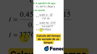 Calculo del tiempo de vaciado de un tanque