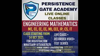 ENGINEERING MATHEMATICS CLASS STARTING FROM 14 OCT 2021|ME/EE/EC/CS&IT/CE|MN| IP|EEE|RECORDED VIDEO