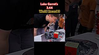 3.44 World Record 3 | Luke Garrett #rubikscube #cubing #cuber #shorts