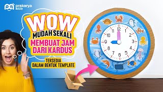 Jam dinding kardus  /  how to make clock with cardboard