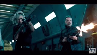 Terminator dark fate plane crash action movie