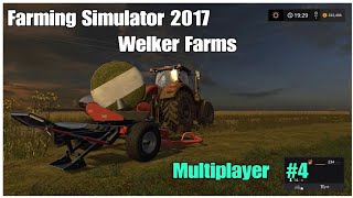 (PS4) FS17 on Welker Farms (Grass cutting and wrapping) Farming Simulator 2017 Multiplayer!