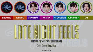 Sam Feldt & MONSTA X (몬스타엑스) - Late Night Feels (Jonasu Remix) (Color Coded Eng/Esp Lyrics)