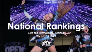 March 7, 2024 - National Rankings for Elite and International Divisions