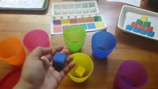 Activities for preschoolers using colour cubes