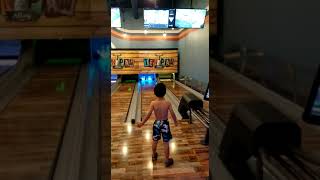 Escape the Mundane: 4-year old boy Mini Bowling at Great Wolf Lodge