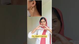 Diy Heart Earring | jewellery making | clay craft ideas | #shorts #diy #youtube #trending #viral