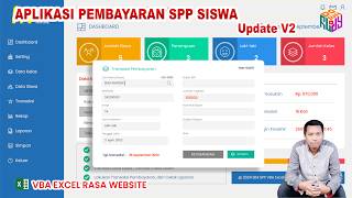 Aplikasi SPP Pembayaran Siswa V2 VBA Excel Rasa Website