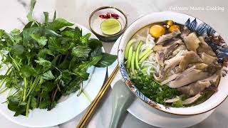 VietNam Mama Cooking / ngất ngây với món phở gà xé tại nhà