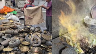 पीतल की थाली कैसे तैयार किया जाता है 😱 Amazing Brass Plates meking Mega factory of West Bengal