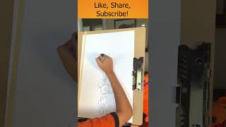 9yo Autistic Savant Draws - Mickey with Balloons | Disney #shorts