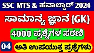 SSC MTS SYLLABUS 2024 IN KANNADA