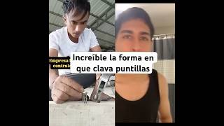 Donde pone el ojo pone el clavo #construction #carpinteria #increible #reaccion #trucos #record