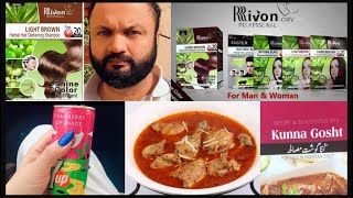 Rivon Herbal Hair Darkening Shampoo Review 🧐| Kunna Gosht | Grocery Shopping