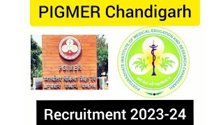 PGIMER RECRUITMENT FOR NURSING, PARAMEDICAL ETC