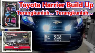 TOYOTA HARRIER UPGRADE TERANG, LED MINI LASER PRO7, LED DEMON EYES AES BLUETOOTH, edisi mudik 2023