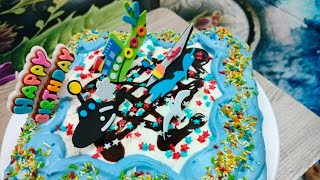 Dark Chocolate cake recipe/birthday cake ideas/chocolate cake decoration @COOK_BAKE1