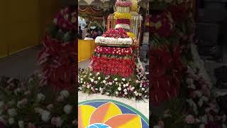 beautiful flower decoration in TTD temple at Jubilee hills Hyderabad