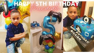 MICAIAH'S BIRTHDAY CELEBRATION AT HOME| VLOGMAS DAY 16| playstation birthday party!!!