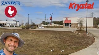 Vacant Krystal Next to A Hot New Zaxby's