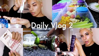 Daily Vlog 2: Skincare, Makeup, Nails, Meal Prep & Morning Oats... 🧖🏼‍♀️