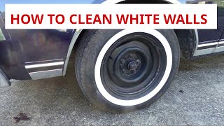 Part.5:Chevy Caprice 77 Restoration:How to clean white walls tires. Comment nettoyer  flancs blancs.