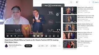 American reacts to Argentinean Model Mika La Fuente at Art Hearts Fashion Pink Melon Swim