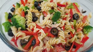 ENSALADA FRIA DE PASTA ROTINI Con Verduras y Aderezo ITALIANO