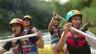 Jump with boat in Elo River Magelang