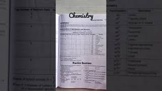 Bhu Bsc Entrance Exam 2021Short Notes Of "CHEMICAL BONDING" (Chemistry) With Some Questions #shorts.