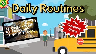 Daily Routines Vocabulary ESL Game