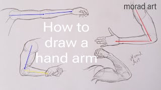 How to draw a hand arm step by step for beginners