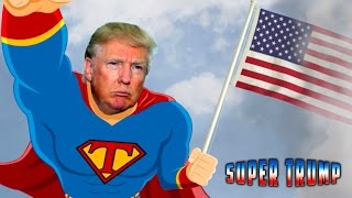 Super Trump lands at The White House - Times Square Ad # 2