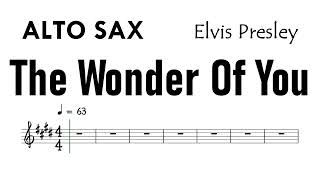 The Wonder Of You  Alto Sax Sheet Music Backing Track Partitura Elvis Presley