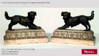 French Antique Andirons Regence Fireplace Accessories for