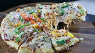 Quick 5 min Pizza | Omelette Pizza Recipe | BreakFast Pizza | How to make Pizza  with Bread