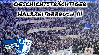 Geschichtsträchtiger Halbzeitabbruch Hertha bSC vs. 1.FC Magdeburg #dfl #spielabbruch #2bundesliga