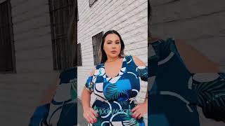 Vestido Plus Size longo Viscolycra detalhe ombro