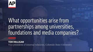 What opportunities arise from partnerships among universities, foundations and media companies?